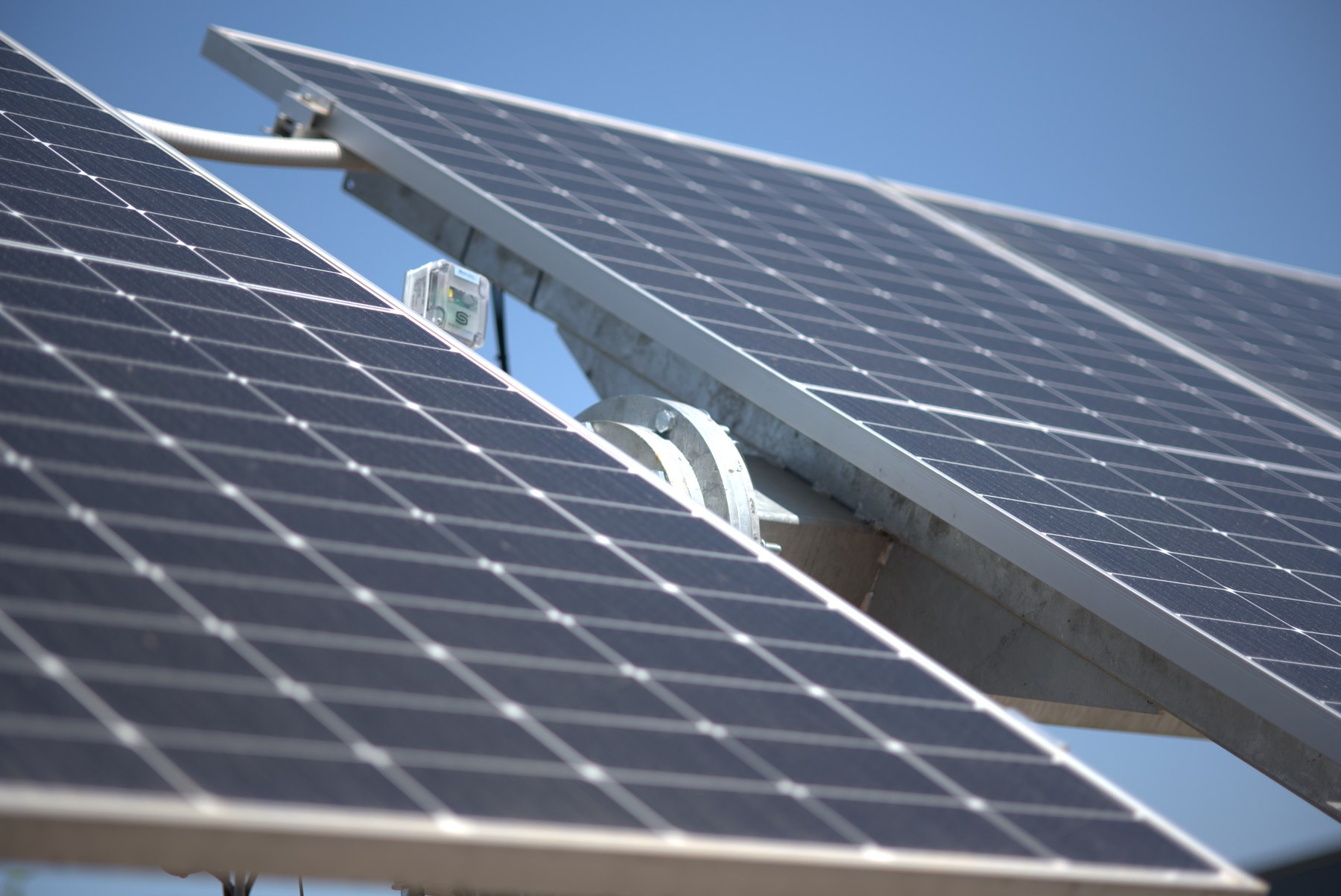 Mechanical detail of a SystemItalia dual-axis solar tracker